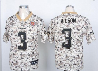 Nike Seattle Seahawks #3 Russell Wilson Camo USMC Men‘s Stitched NFL Elite Jersey