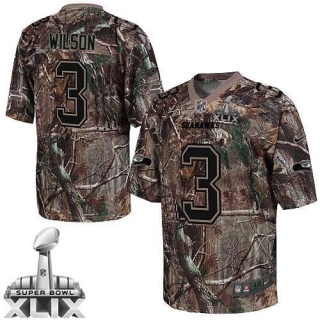 Nike Seattle Seahawks #3 Russell Wilson Camo Super Bowl XLIX Men‘s Stitched NFL Realtree Elite Jerse