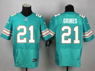 Nike Miami Dolphins #21 Brent Grimes Aqua Green Alternate Men's Stitched NFL Elite Jersey