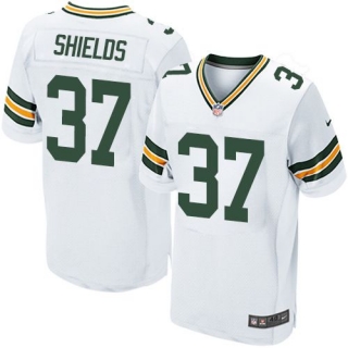 Nike Green Bay Packers #37 Sam Shields White Men's Stitched NFL Elite Jersey