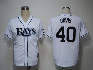Tampa Bay Rays #40 Wade Davis White Cool Base Stitched MLB Jersey