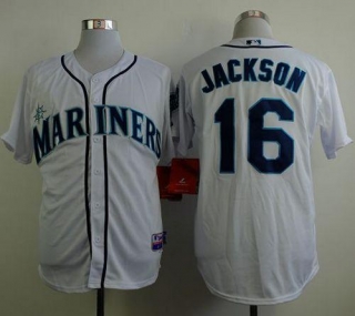Seattle Mariners #16 Austin Jackson White Cool Base Stitched MLB Jersey