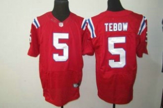 Nike Patriots -5 Tim Tebow Red Alternate Stitched NFL Elite Jersey