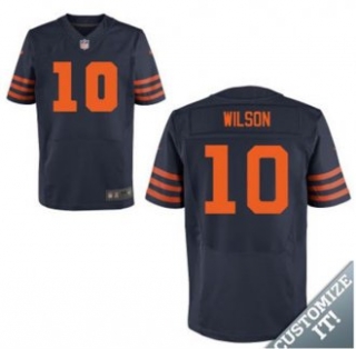 Nike Chicago Bears -10 Blue Orange Wilson Elite Throwback Jersey