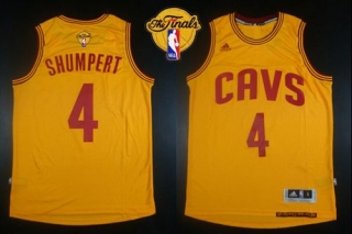 Revolution 30 Cleveland Cavaliers -4 Iman Shumpert Gold The Finals Patch Stitched NBA Jersey