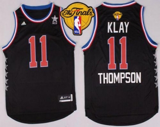 Golden State Warriors -11 Klay Thompson Black 2015 All Star The Finals Patch Stitched NBA Jersey