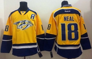 Nashville Predators -18 James Neal Yellow Home Stitched NHL Jersey