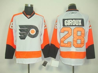 Philadelphia Flyers -28 Claude Giroux White Road Stitched NHL Jersey